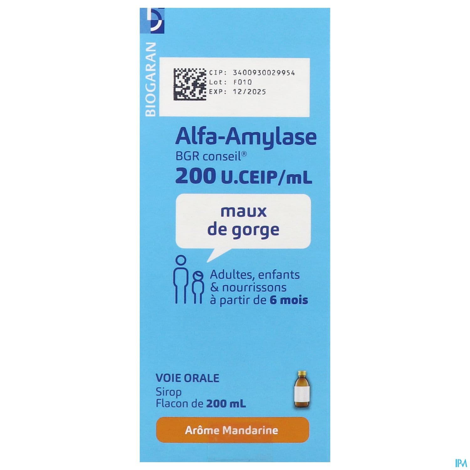 Alfa Amylase Bgr Conseil 200u Ceip/ml Sirop 200ml + Mesure