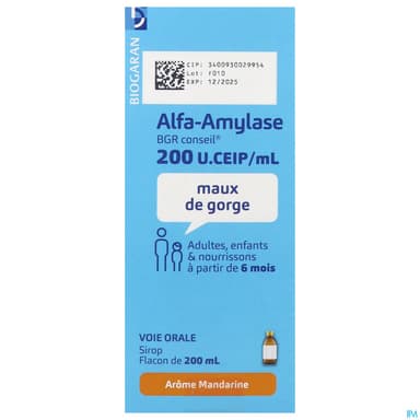 Alfa Amylase Bgr Conseil 200u Ceip/ml Sirop 200ml + Mesure