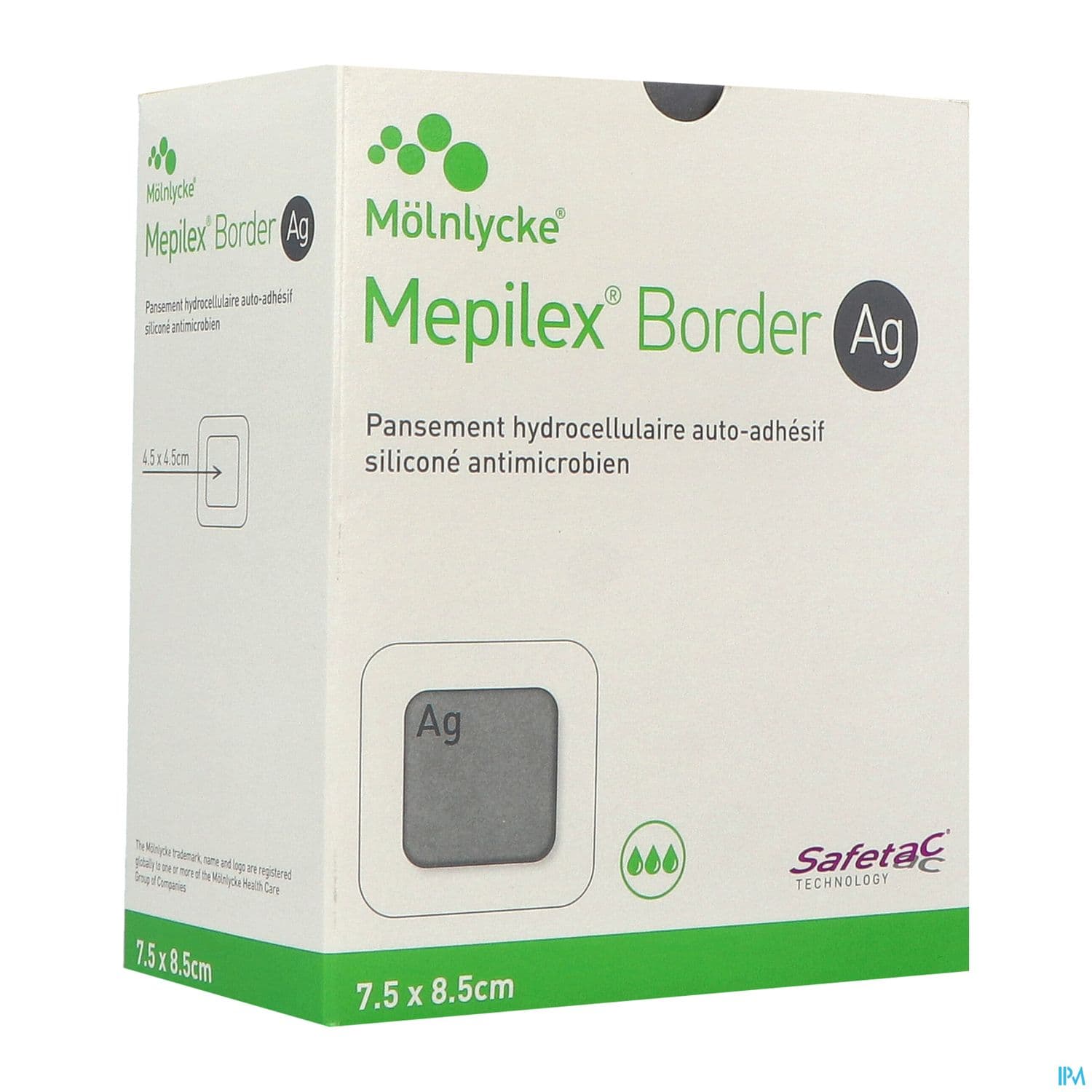 MEPILEX BORDER AG PANS7,5X8,5CM.16 — Pharmacie du 13eme 24/24