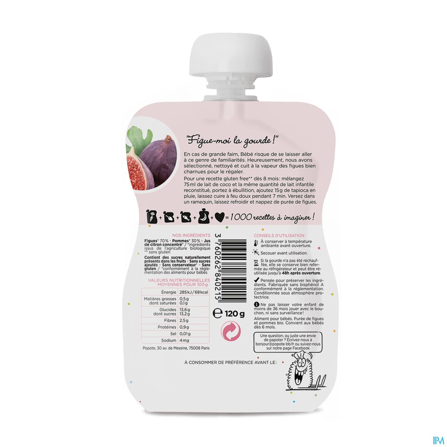 POPOTE COMPOTE FIGUE 120G