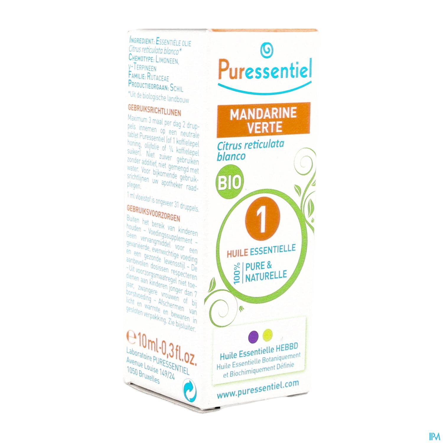 Puressentiel Huile Essentielle Mandarine Verte Bio 10ml