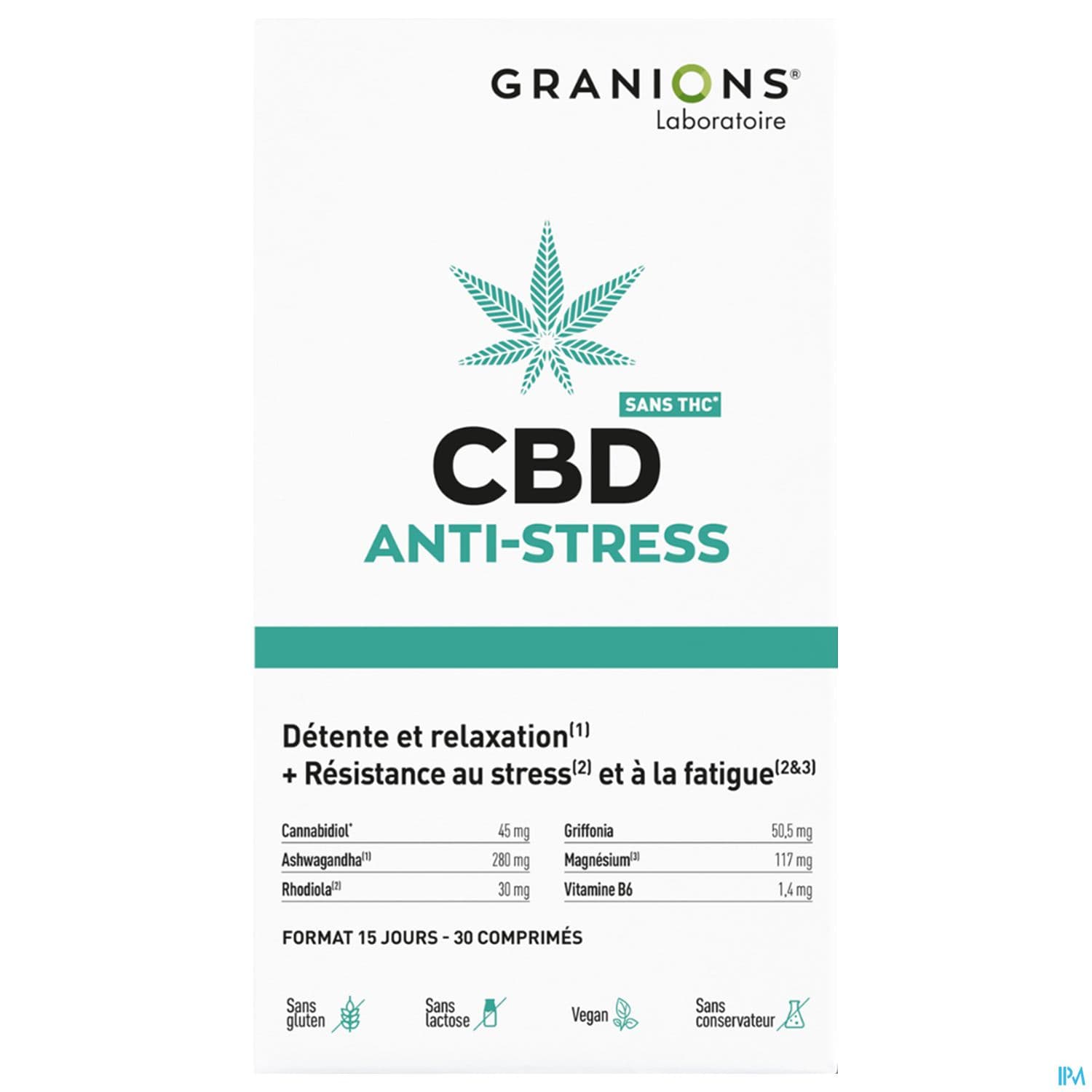 Granions Cbd Antistress Relaxant Comprime 30