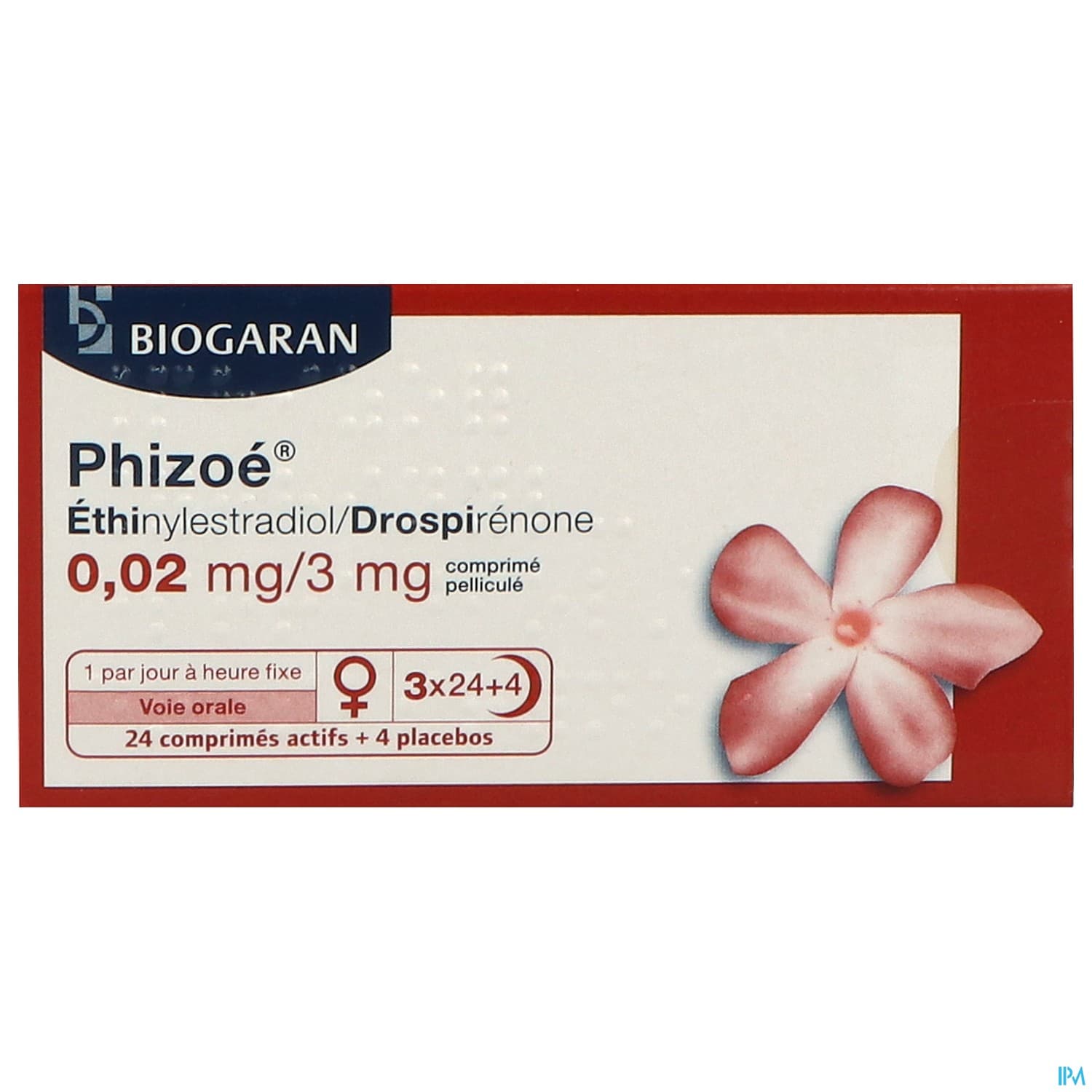 Phizoe 0mg02/3mg Comprime Pellicule 28 X3