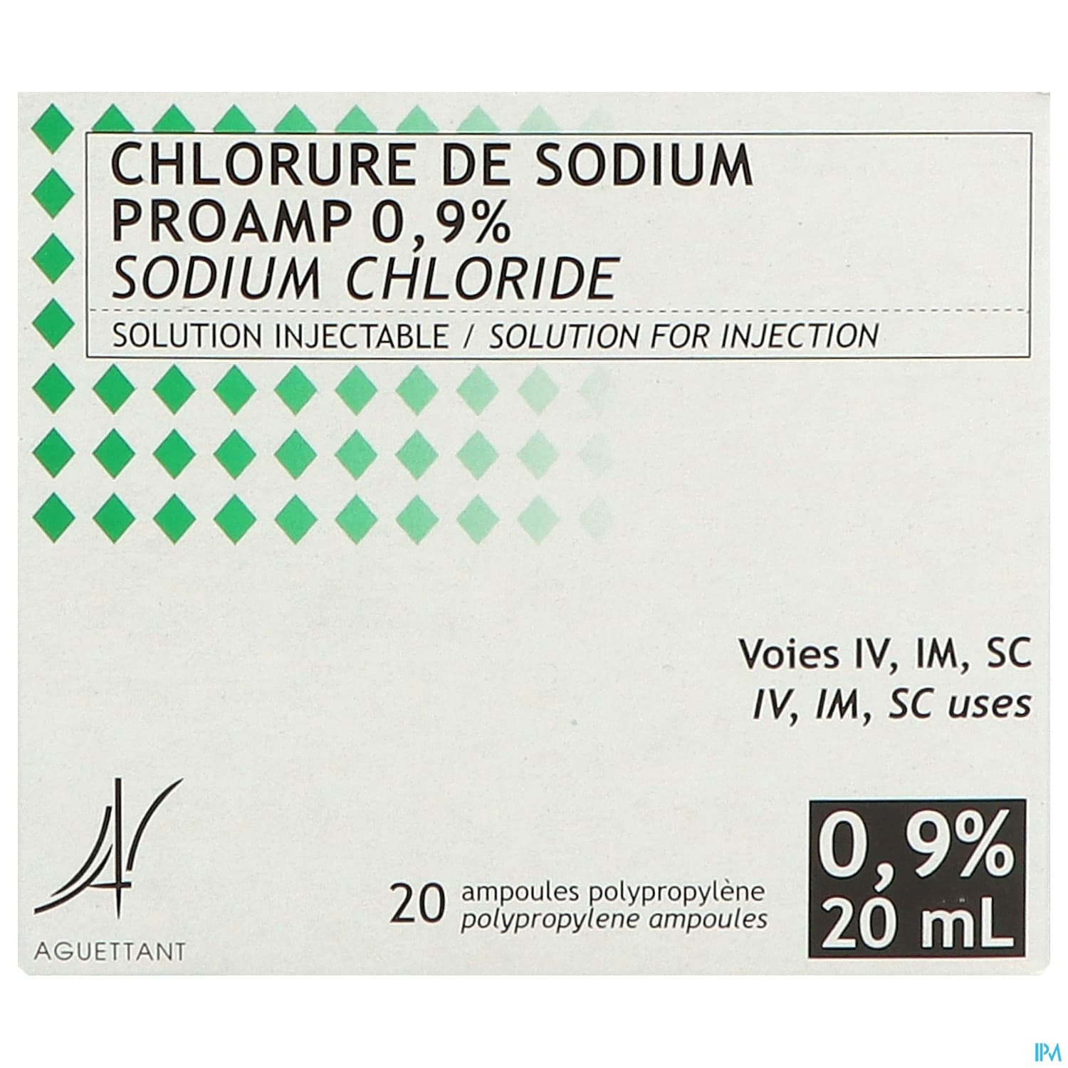 Proamp Sodium Chlorure 0.9% Solution Injectable 20ml 20