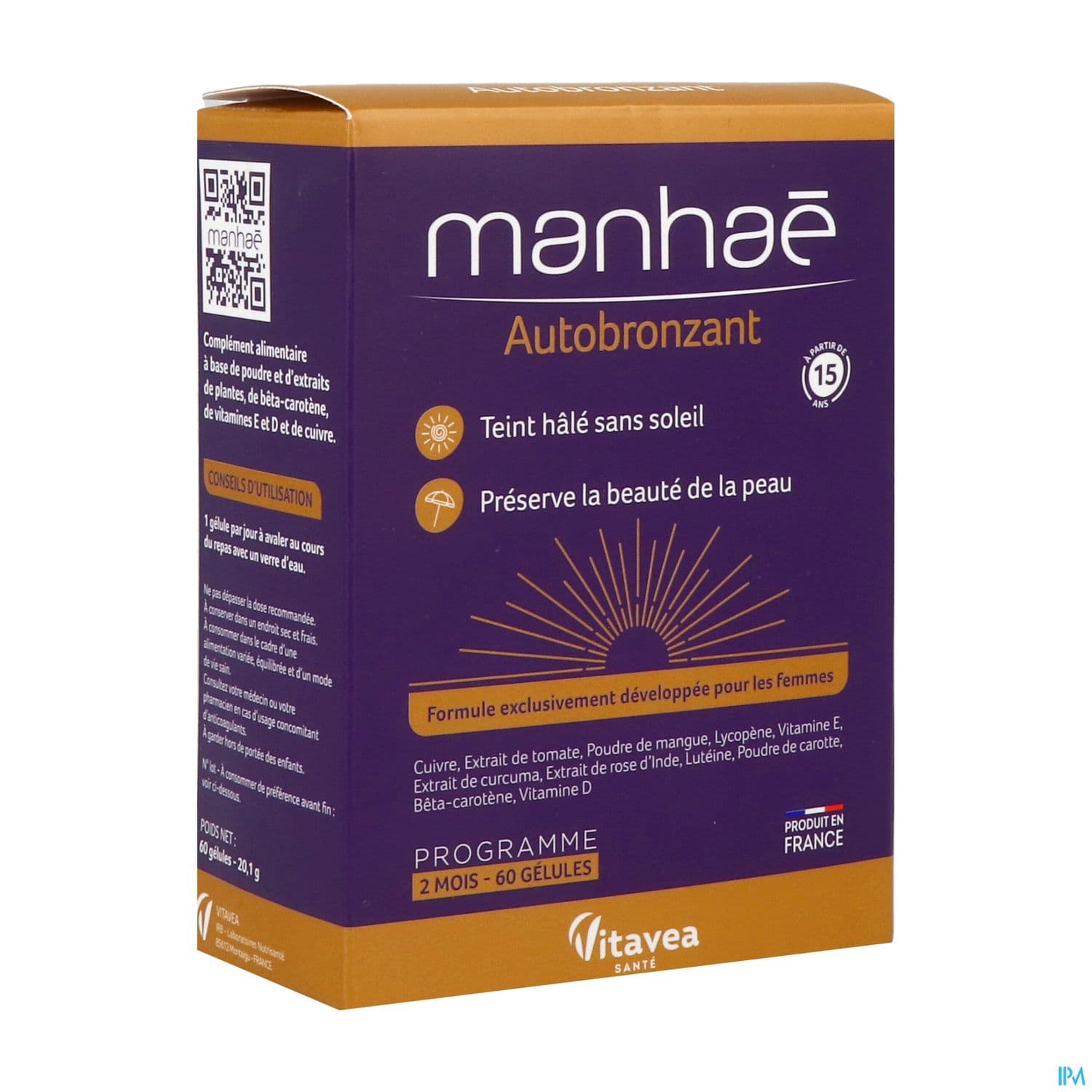 Vitavea Manhae Autobronzant Gelule 60