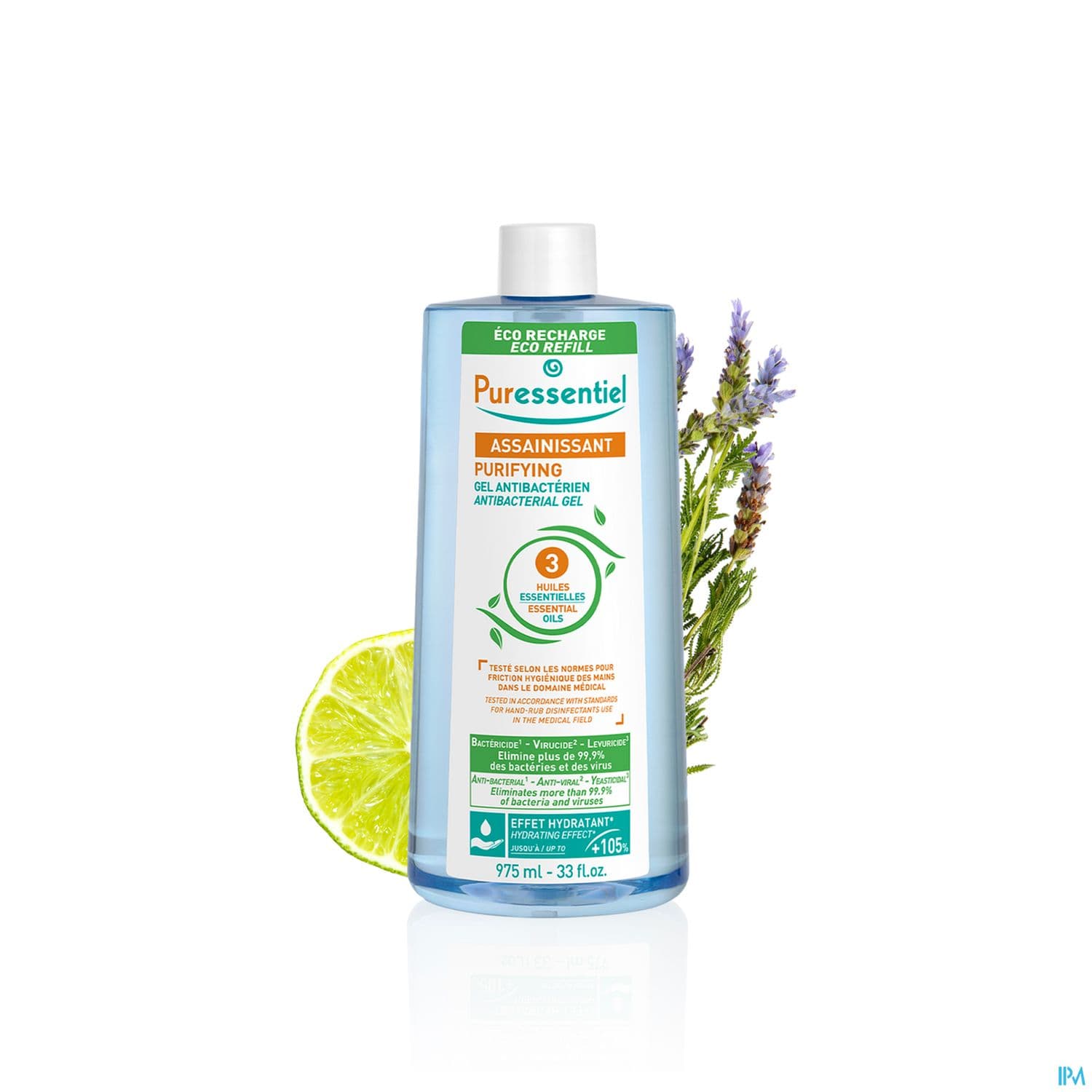 Puressentiel Gel Antibacterien Assainissant Aux 3he Eco Recharge 975ml