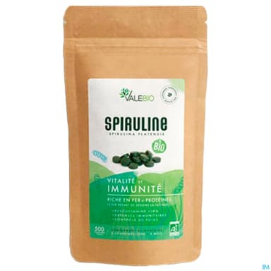 Valebio Complements Alimentaires Super Food Spiruline Bio Comprime 500