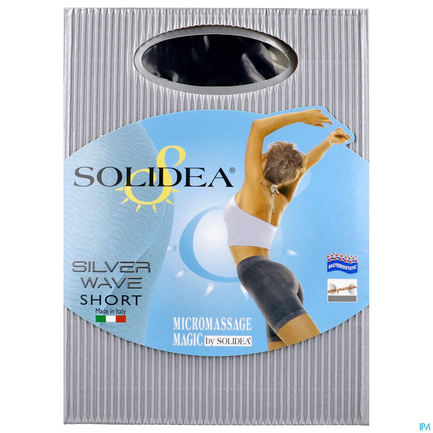 SHORT SOLIDEA SILV WAV NOIR TXXL