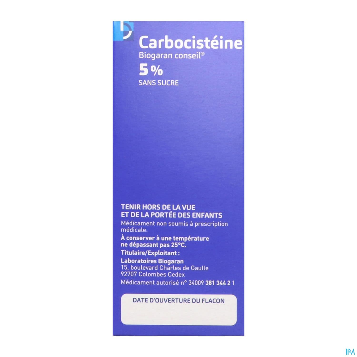 CARBOCISTEINE 5% BIOG SOL S/S200ML