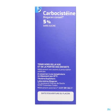 CARBOCISTEINE 5% BIOG SOL S/S200ML