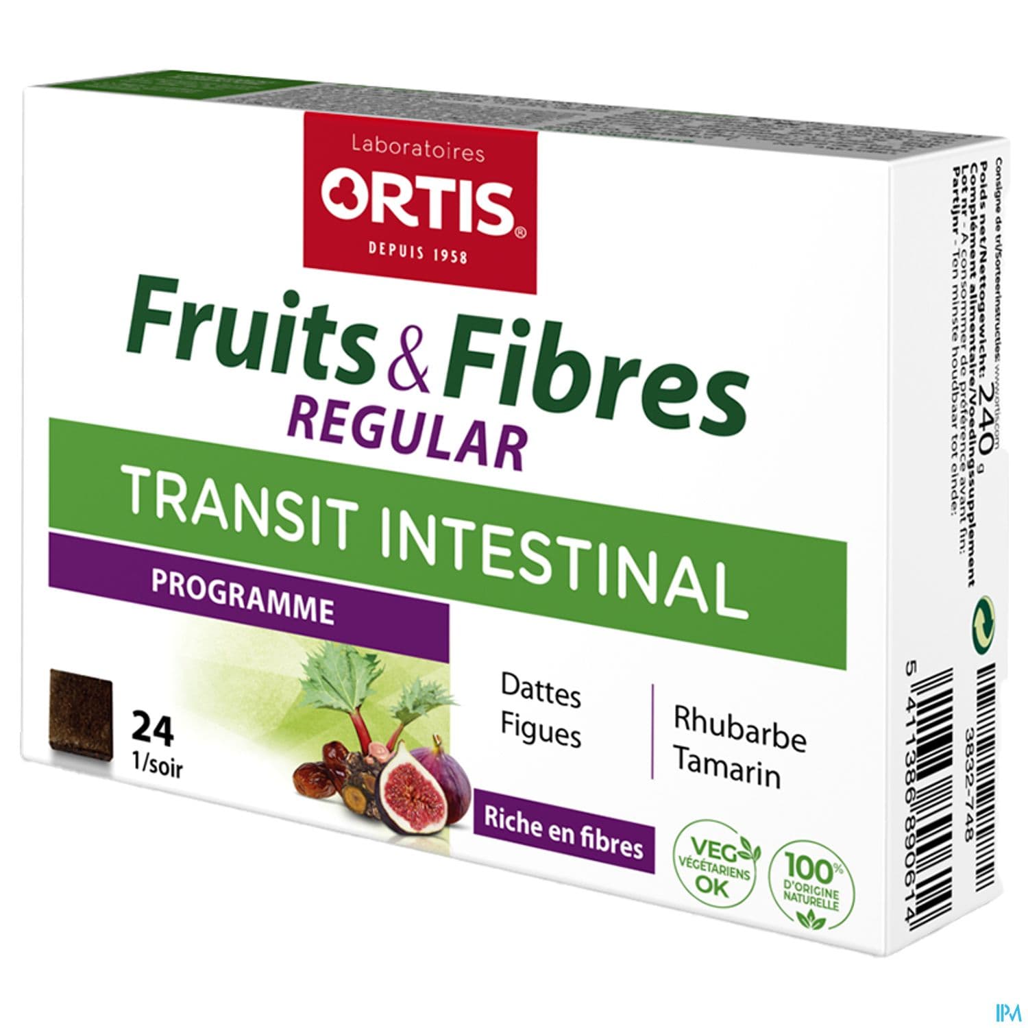 Ortis Fruits & Fibres Regular Cubes 24