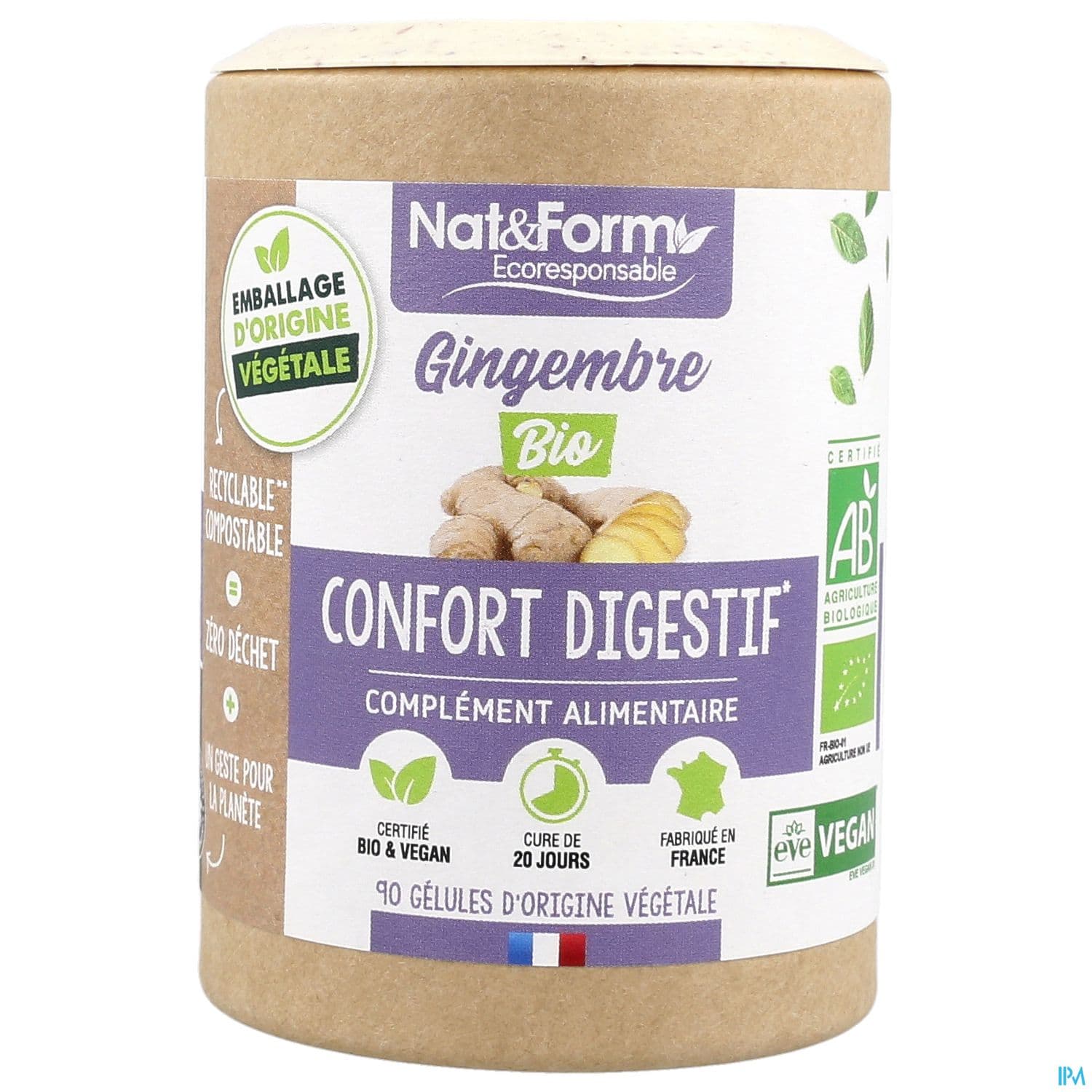 NAT&FORM ECO GINGEMBR BIO GELVEG90