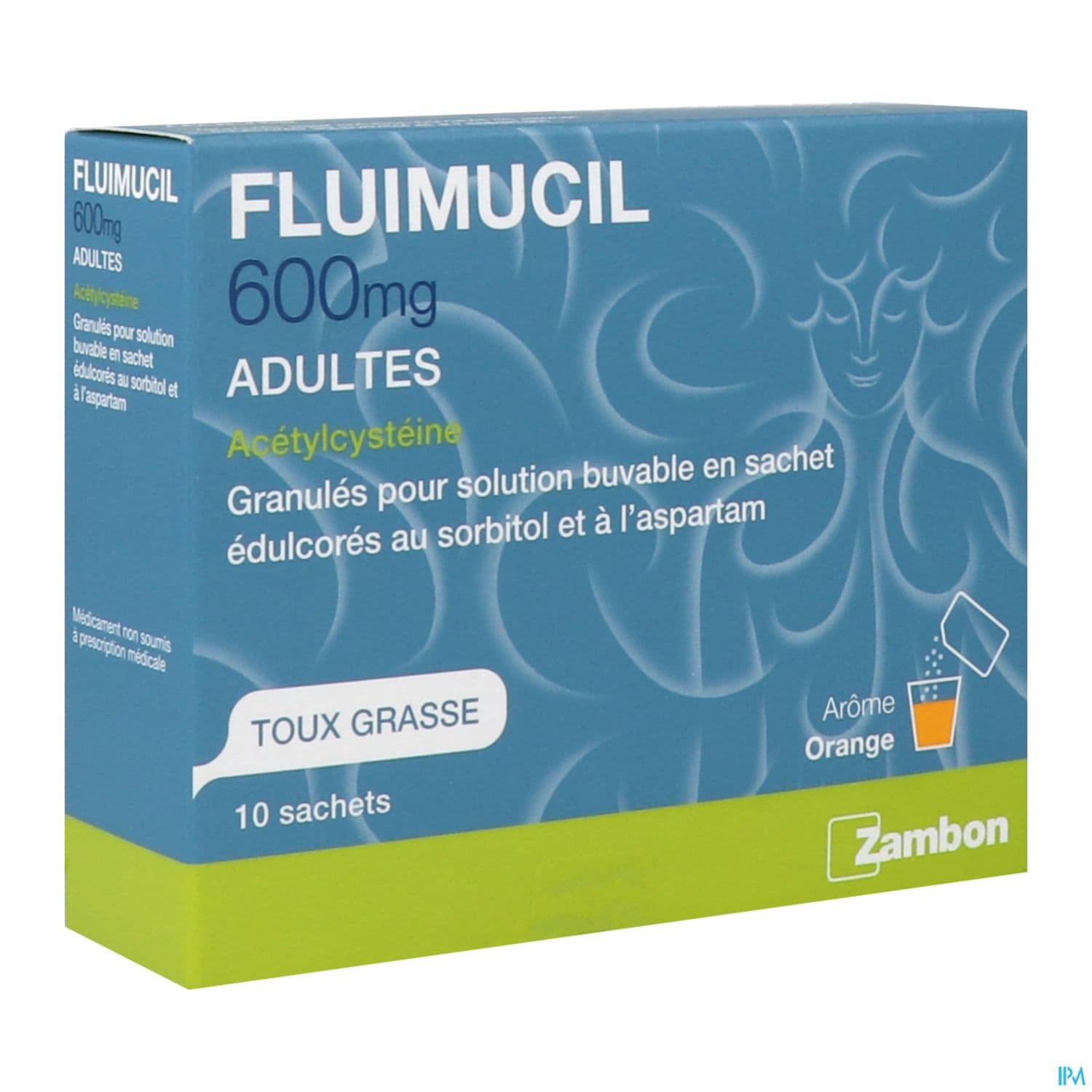 Fluimucil 600mg Adultes Granules Pour Solution Buvable En Sachet Edulcores 3g 10