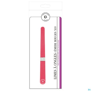 GIPHAR LIMES A ONGLES ROUGE X10
