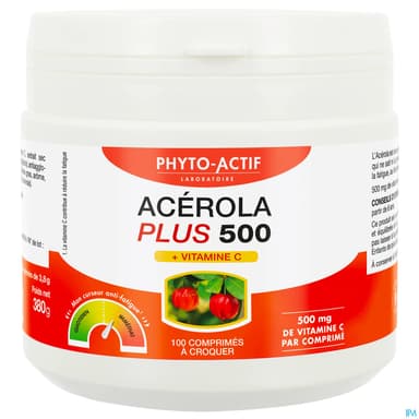 Phyto Actif Acerola Plus 500 Comprime 100