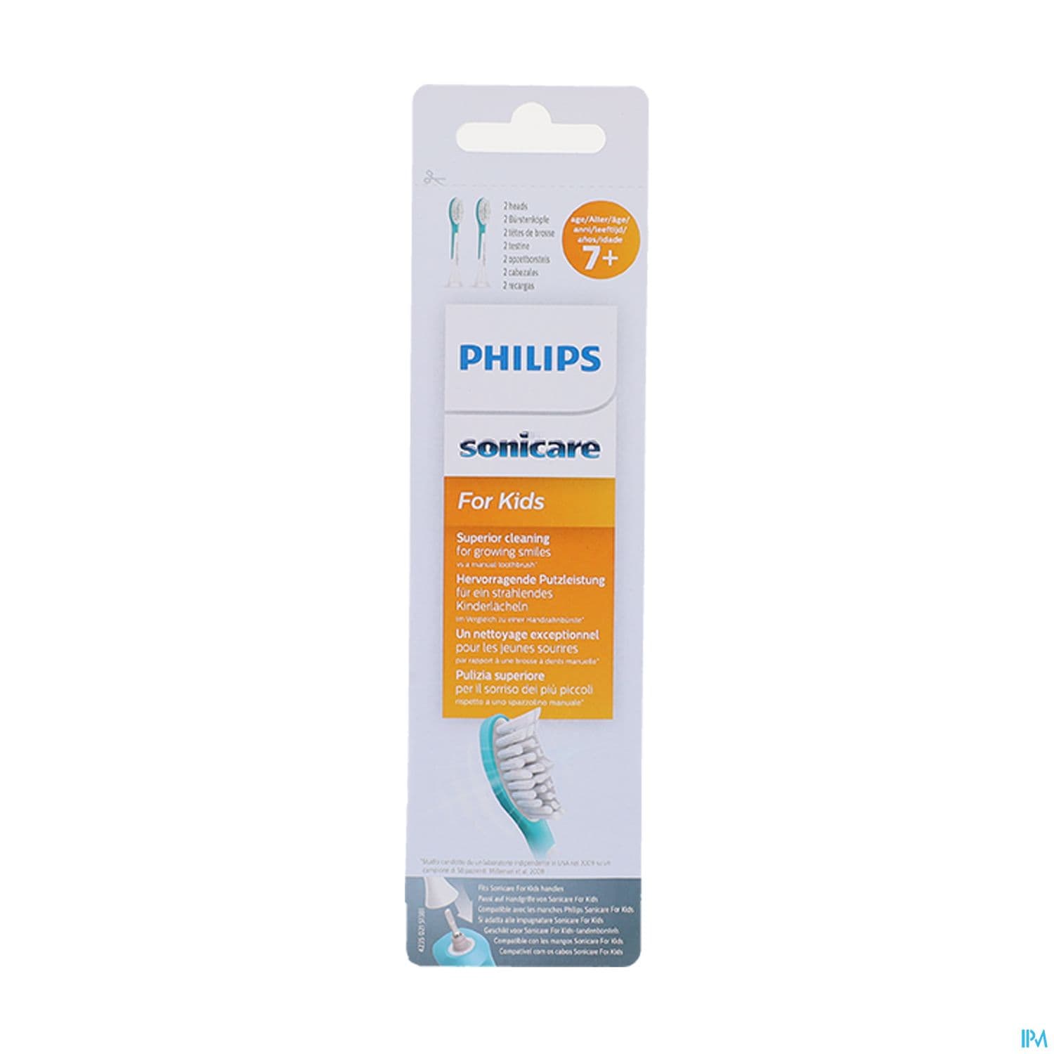 Sonicare Tete De Rechange Pour Brosse A Dents Electrique For Kids Standard 7ans+ Hx6042/33 X2