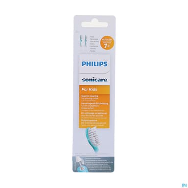 Sonicare Tete De Rechange Pour Brosse A Dents Electrique For Kids Standard 7ans+ Hx6042/33 X2