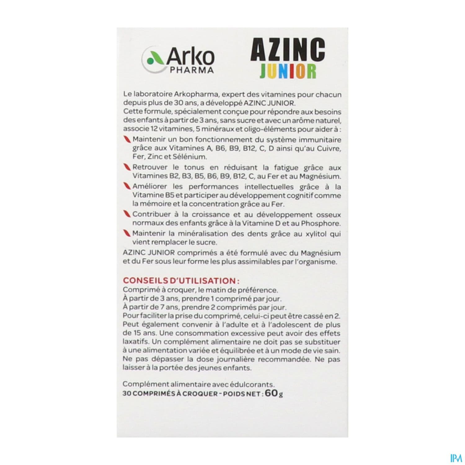 AZINC VITALITE JUNIOR COLA CPR 30