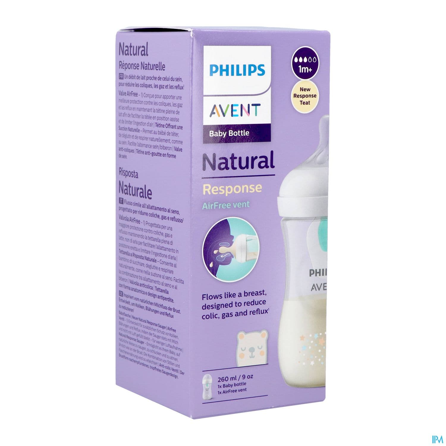 Avent Biberon Natural Response Nounours 260ml