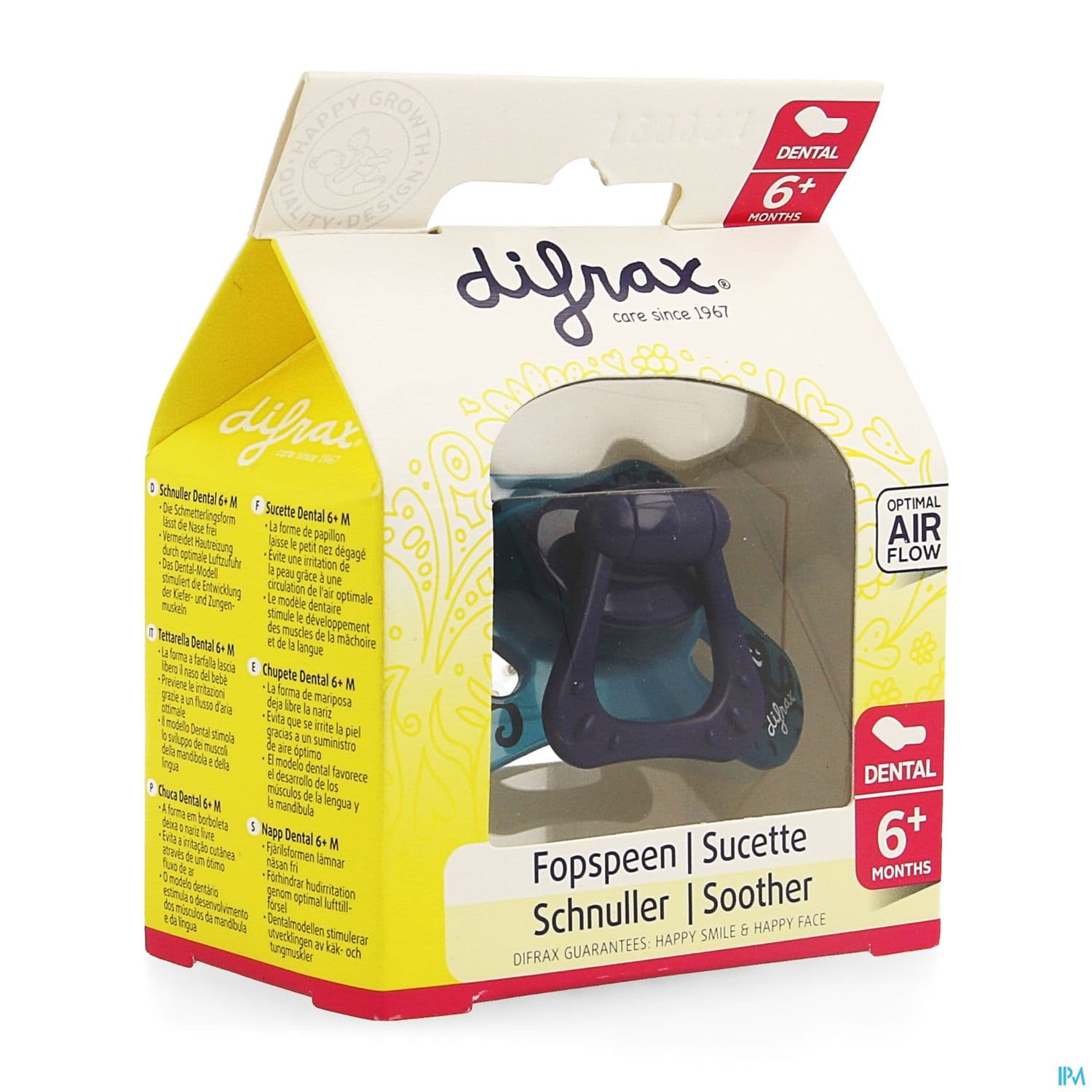 Difrax Sucette Dental 6/12mois