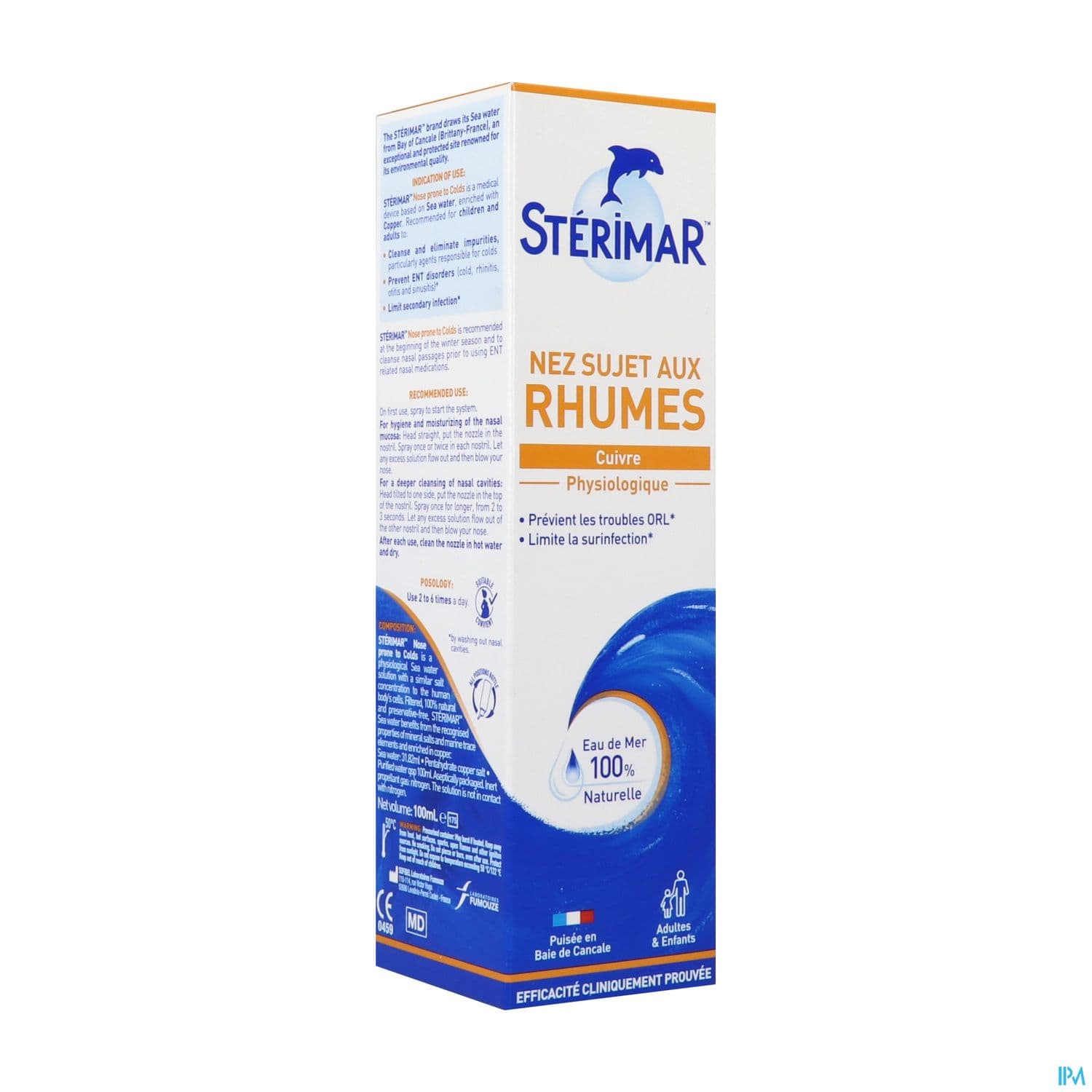 Sterimar Cuivre Nez Sujet Infection 100ml
