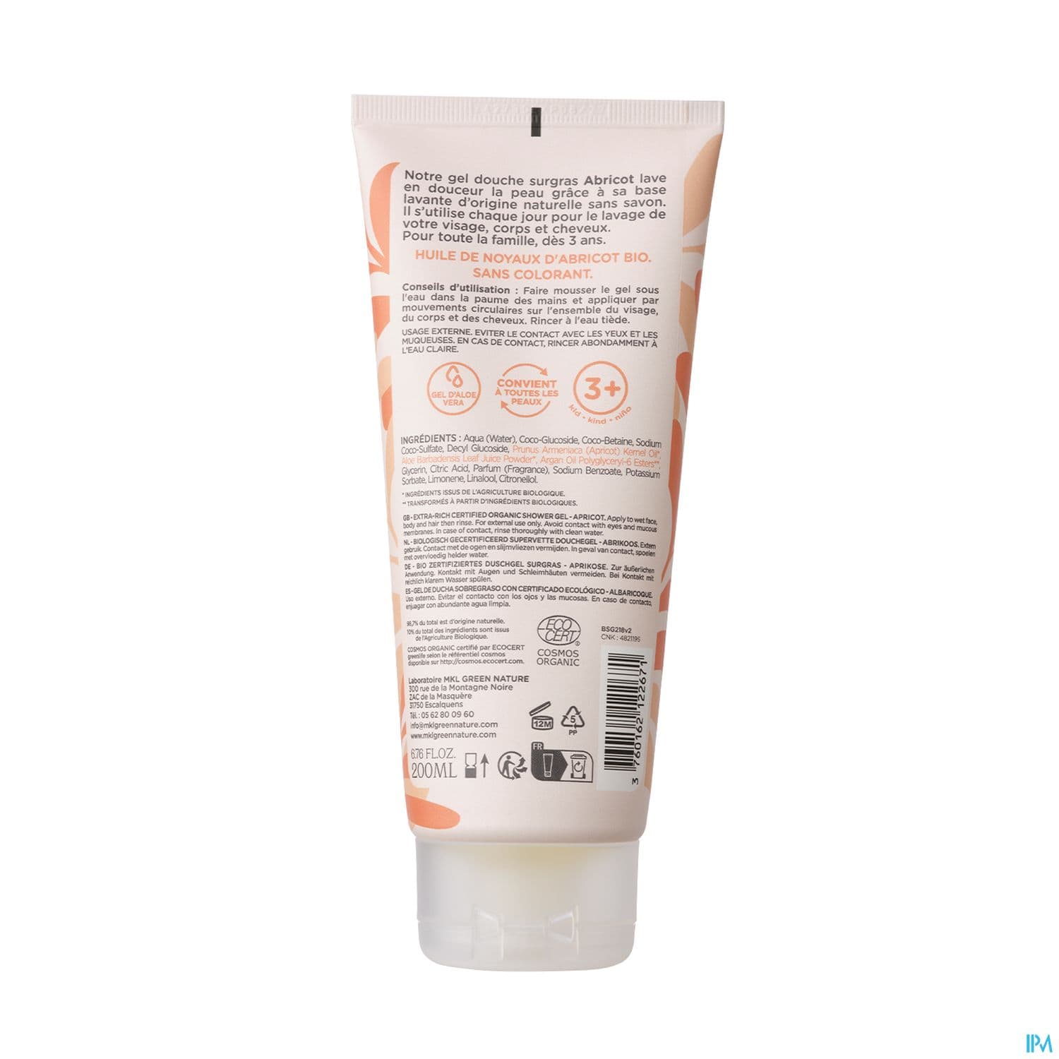 MKL GEL DCH ABRICOT BIO 200ML
