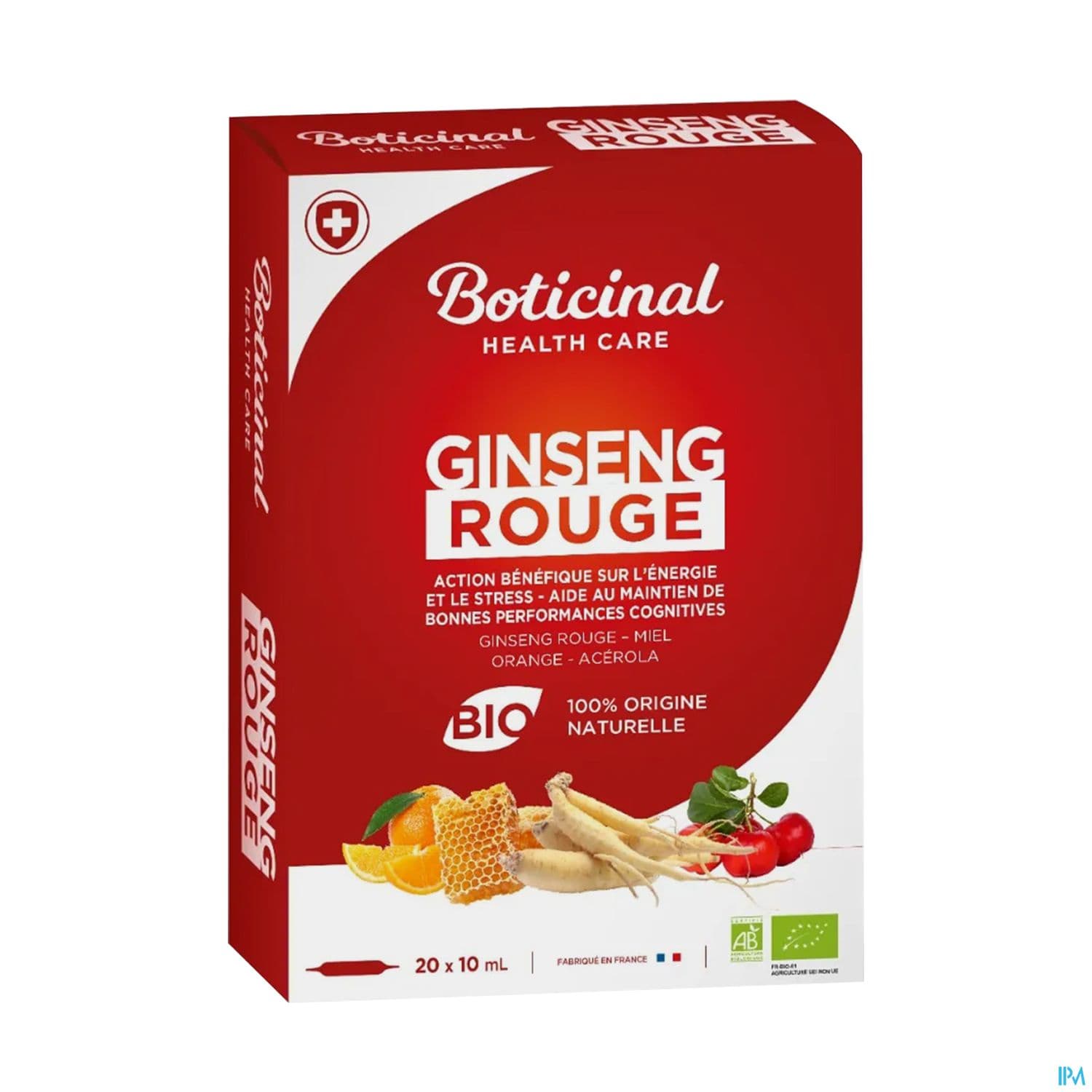 Boticinal Ginseng Rouge Bio Ampoule 10ml 20