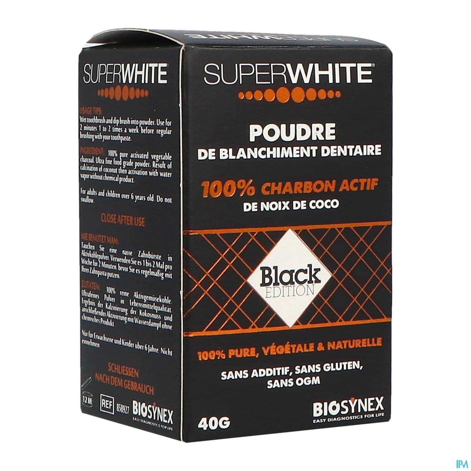 Superwhite Black Edition Charbon Poudre 40g