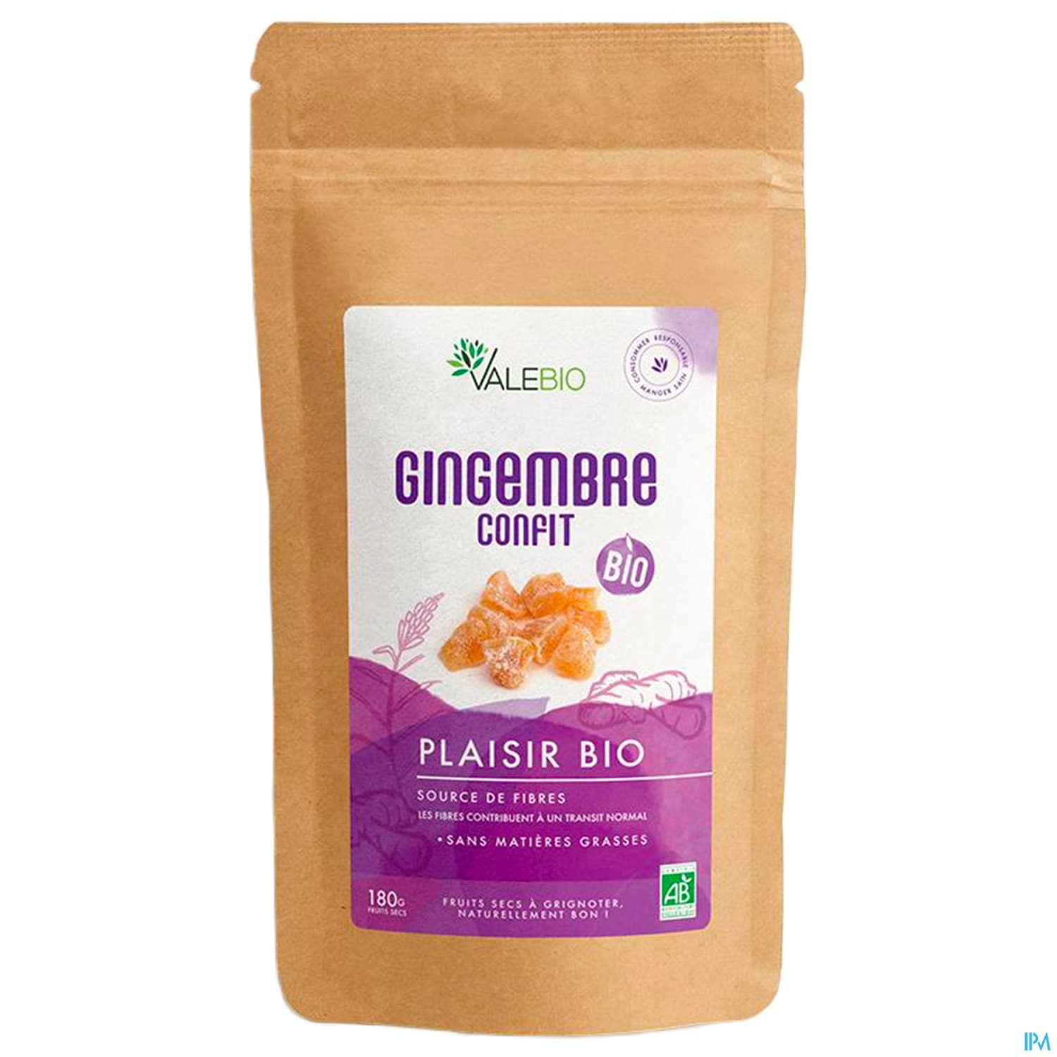 VALEBIO GINGEMBRE CONFIT BIO 180G