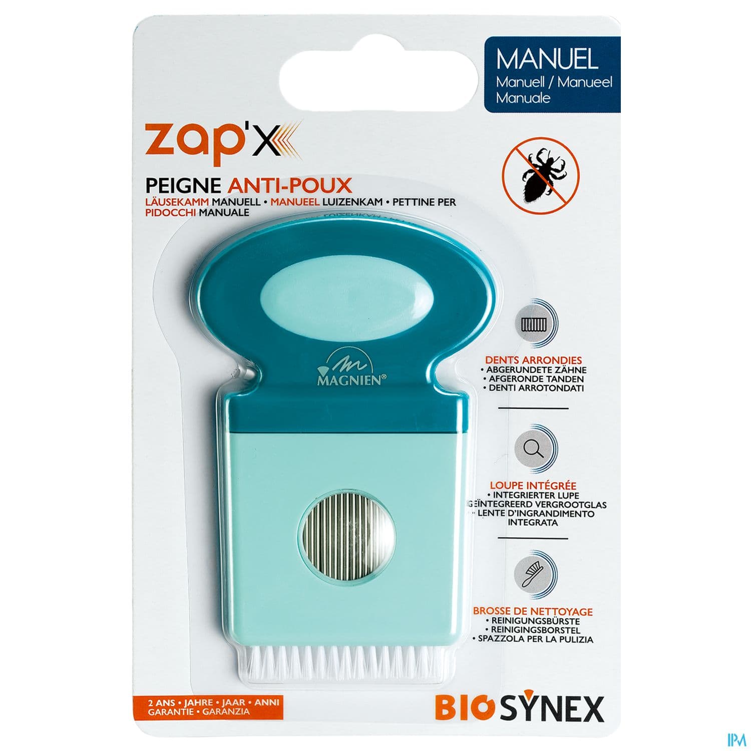 ZAP'X PEIGNE A/POUX METAL