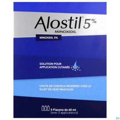 Alostil 5% Solution Pour Application Cutanee 60ml X3