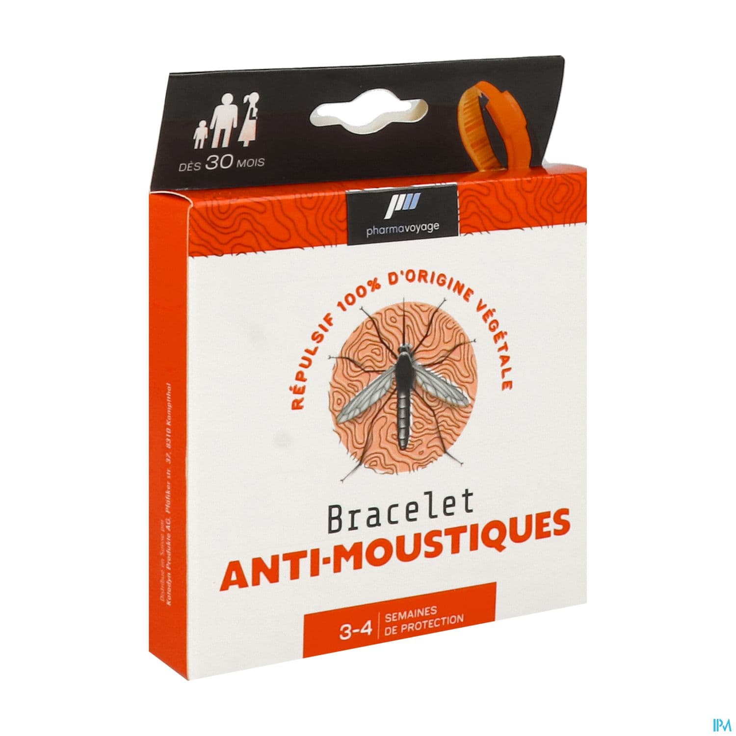 Pharmavoyage Bracelet Antimoustique Orange