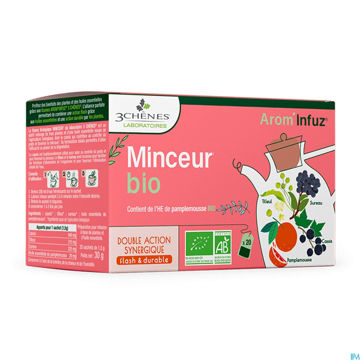 3 CHENES TIS BIO MINCEUR SACH 20