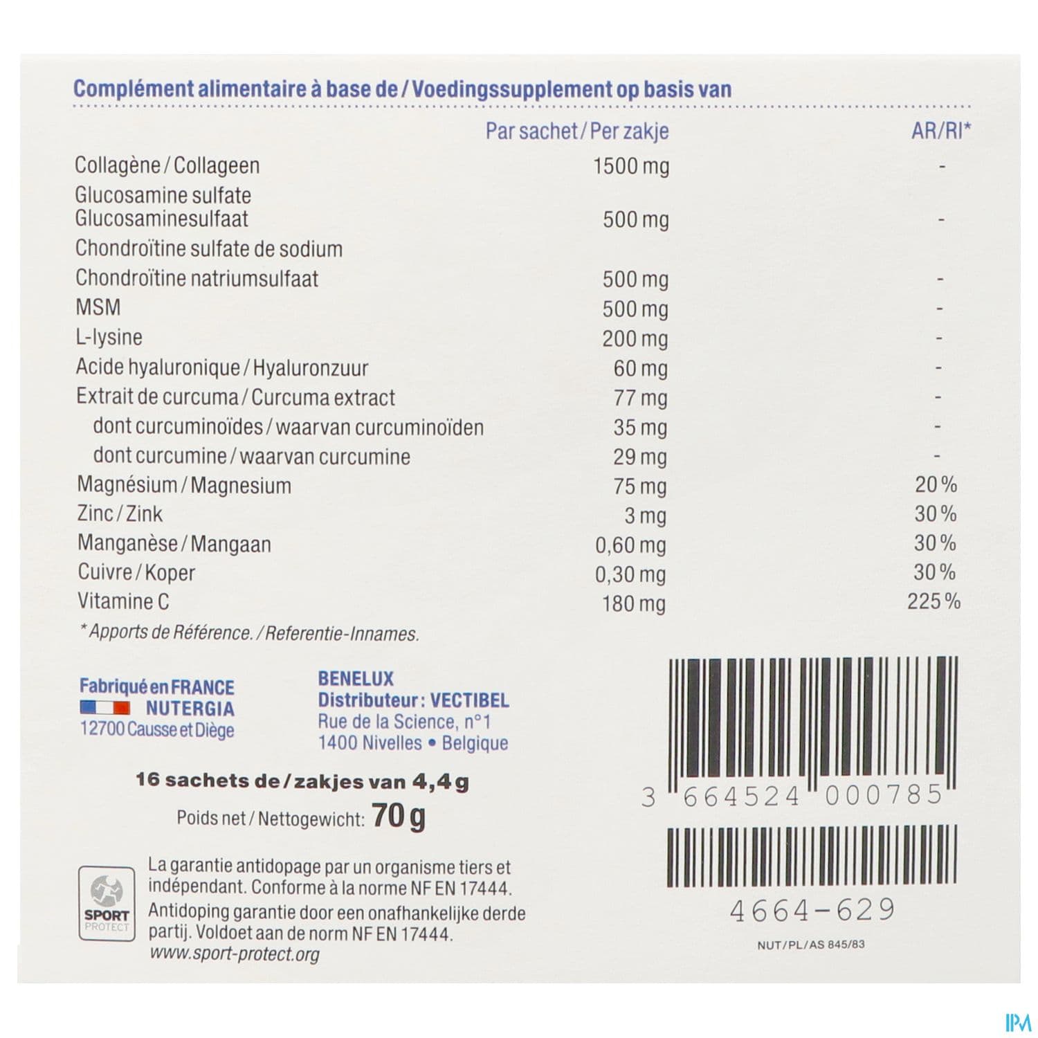 Nutergia Ergycartil Fort Sachet 15