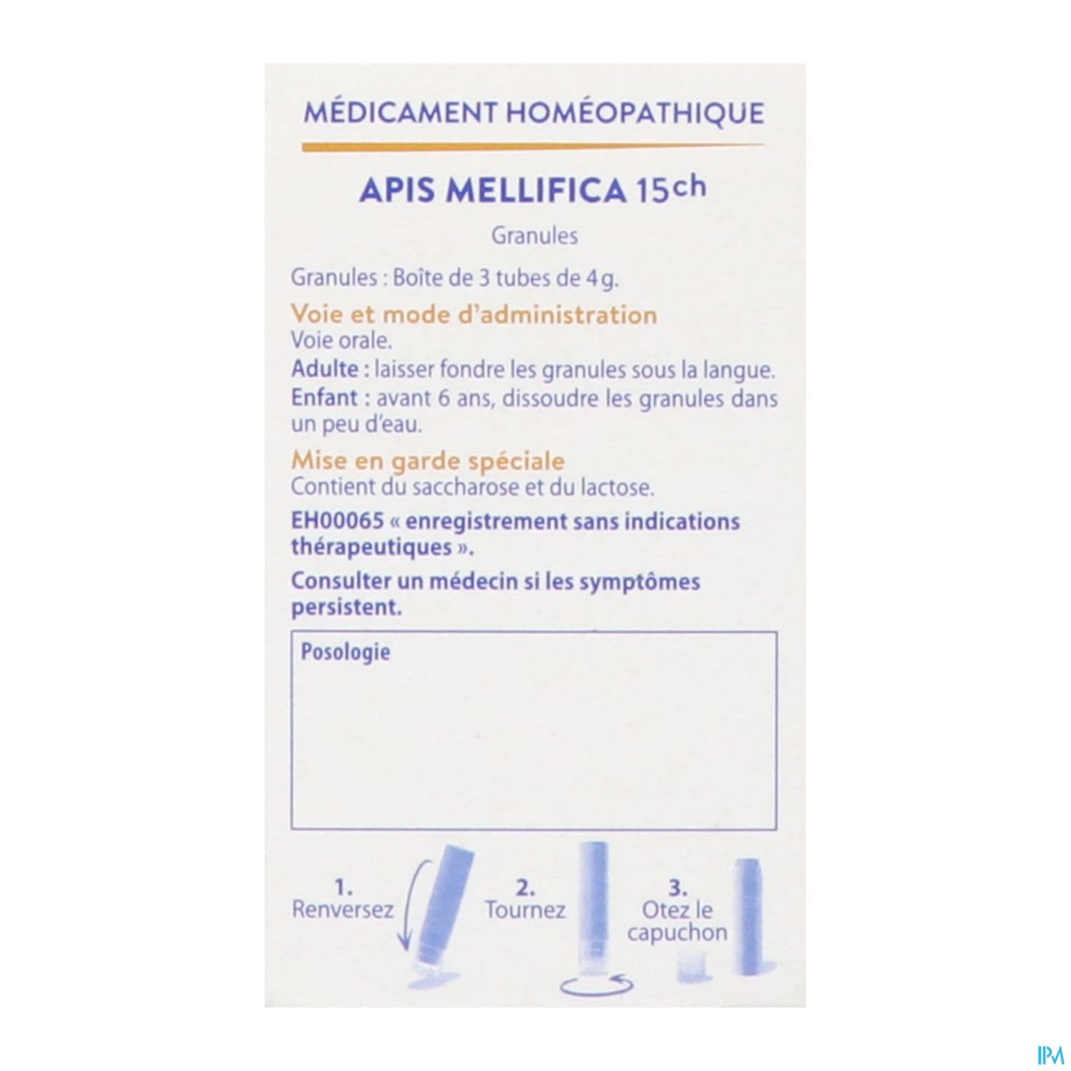 APIS MELLIFICA 15CH 4TG B