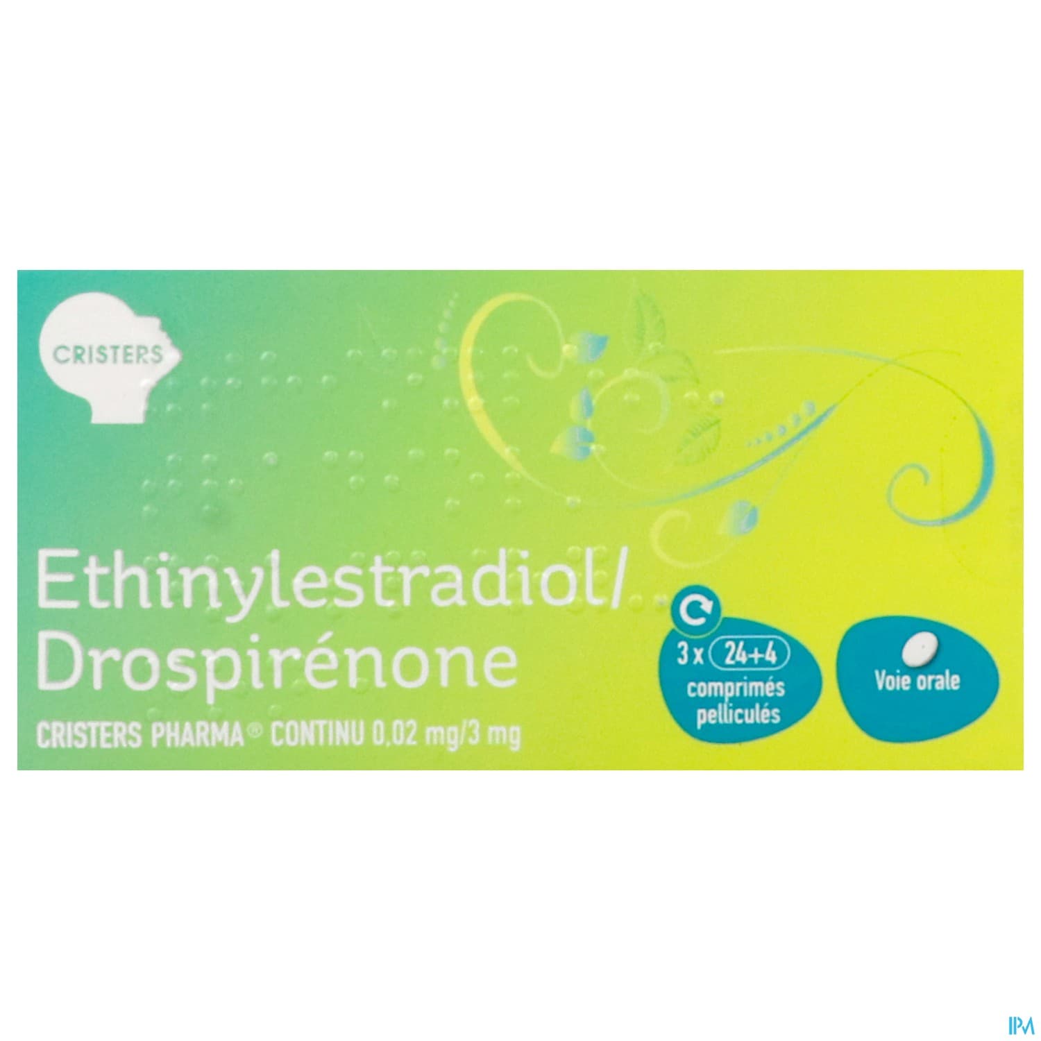 Ethinylestradiol Drospirenone Cristers Pharma Continu 0m02/3mg Comprime 28 X3