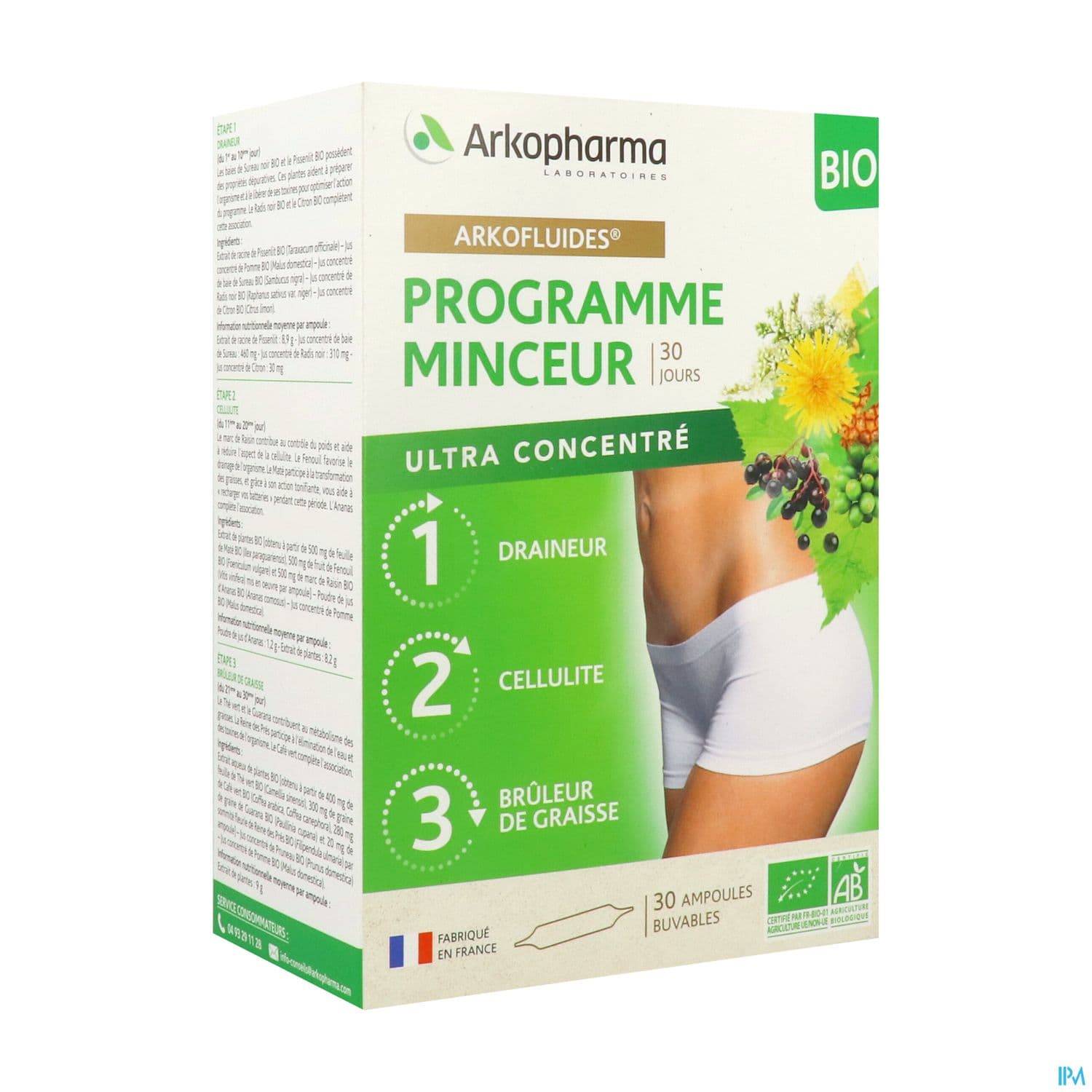 Arkopharma Arkofluides Bio Programme Minceur Ampoule Buvable 10ml 30