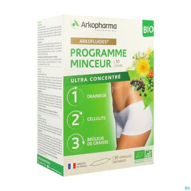 Arkopharma Arkofluides Bio Programme Minceur Ampoule Buvable 10ml 30