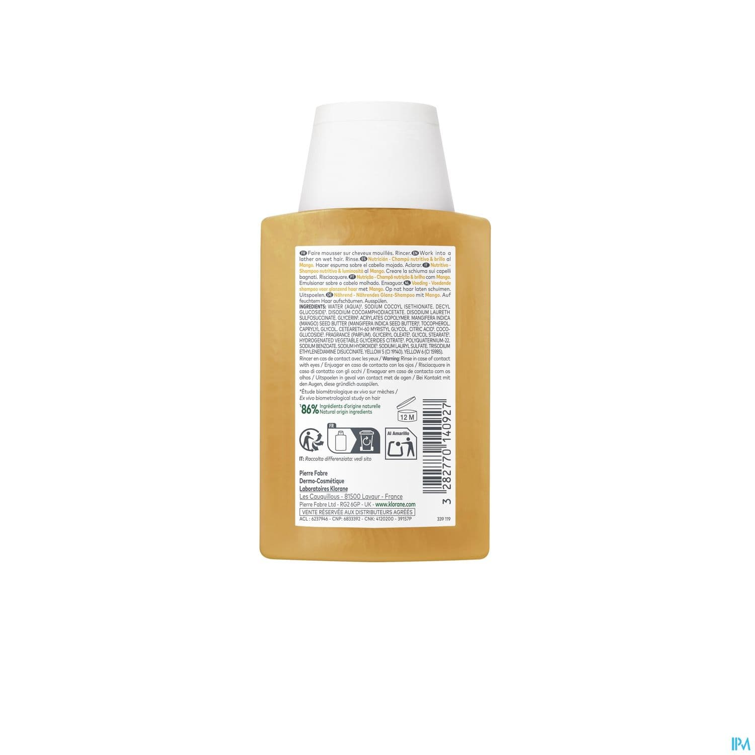 KLORANE SH BEURRE MANGUE100ML