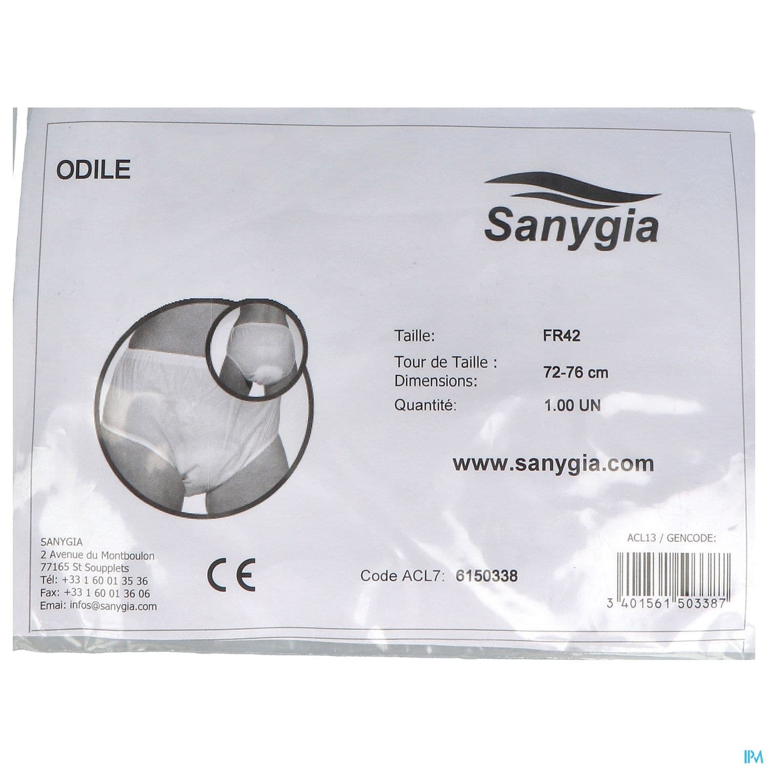 Sanygia Odile Culotte Fermee Plastiq Adulte T 4 42