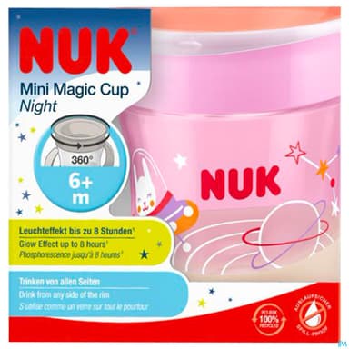 NUK MINI MAGIC CUP TASSE +6M ROSE