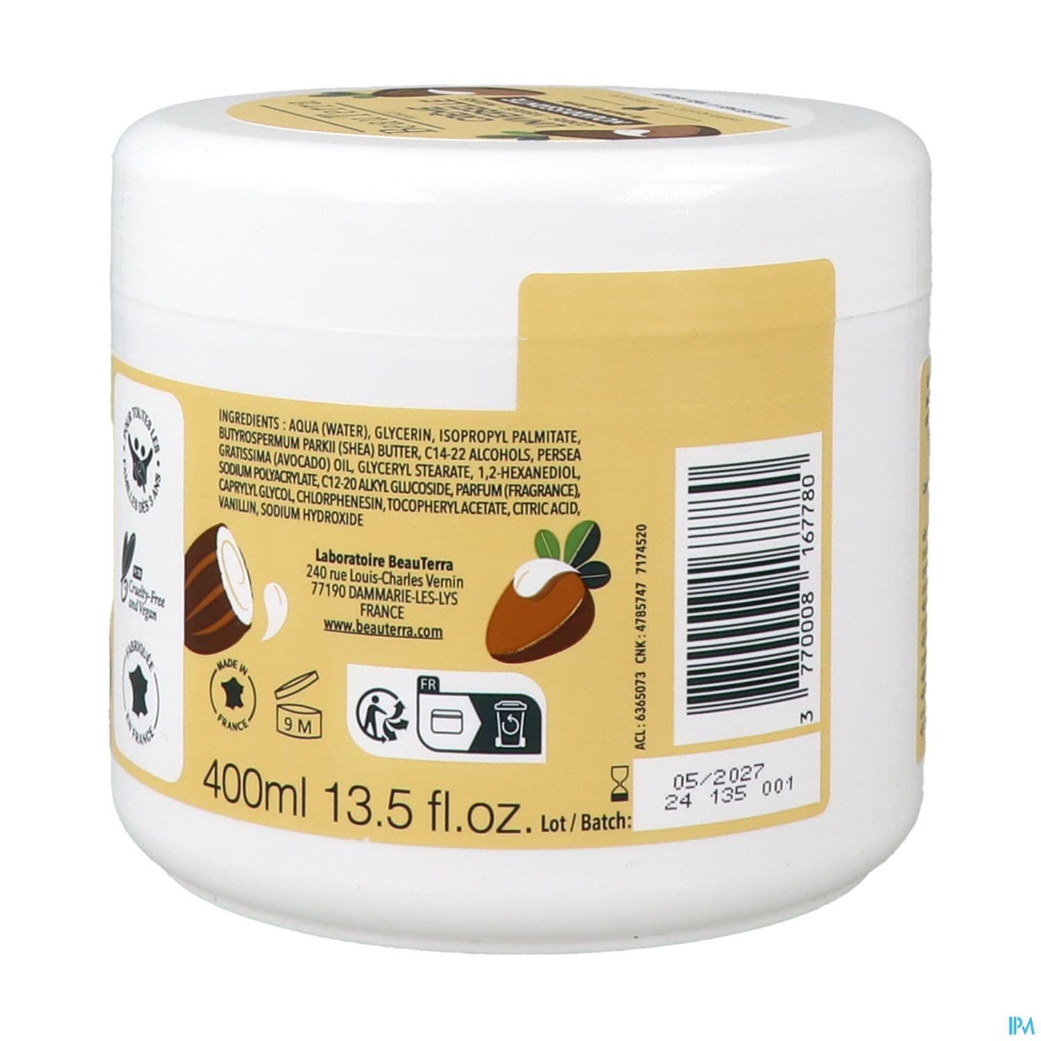 Beauterra Creme Universelle Nourrissante 400ml