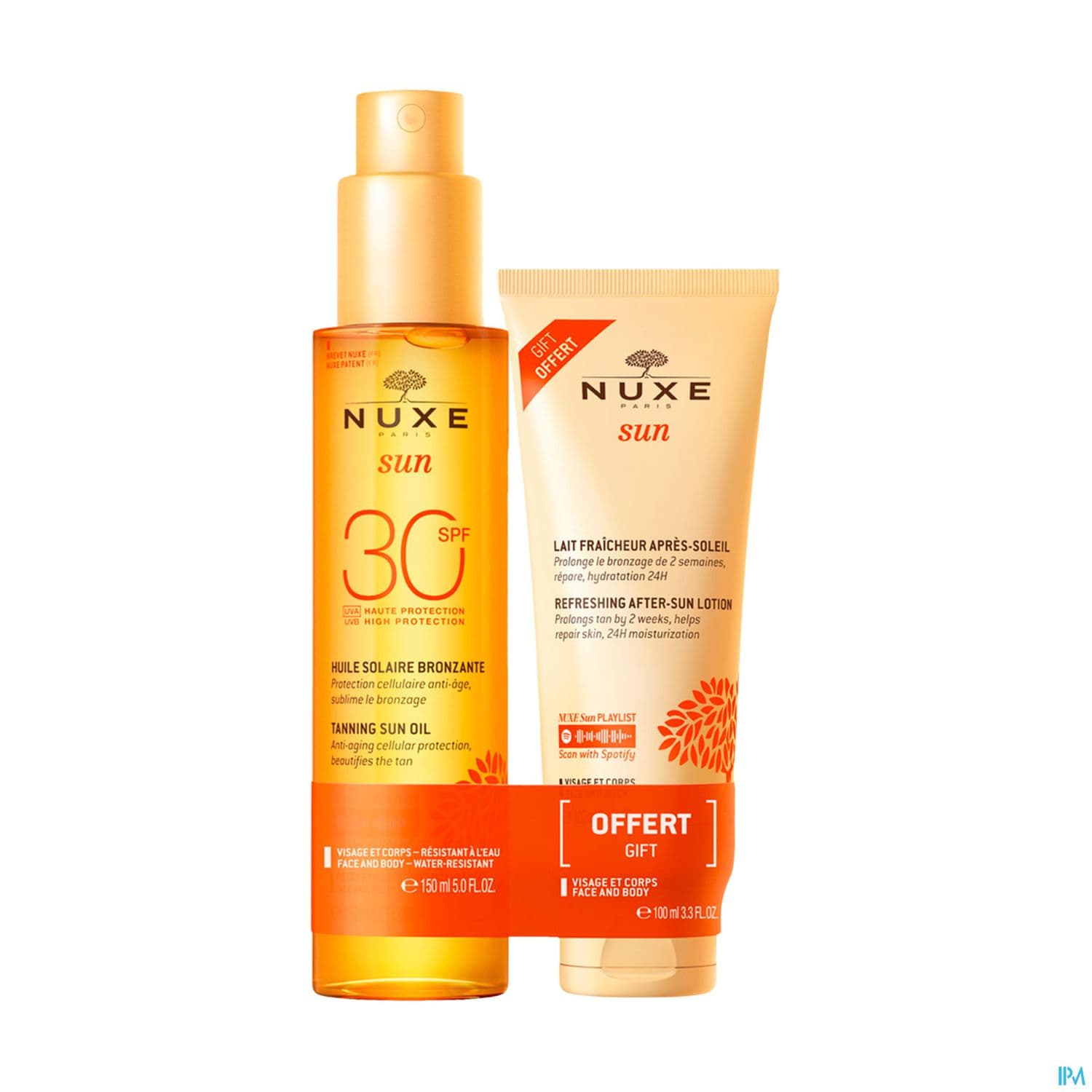 Nuxe Sun Huile Spf30 150ml + Apressoleil 100ml Offert