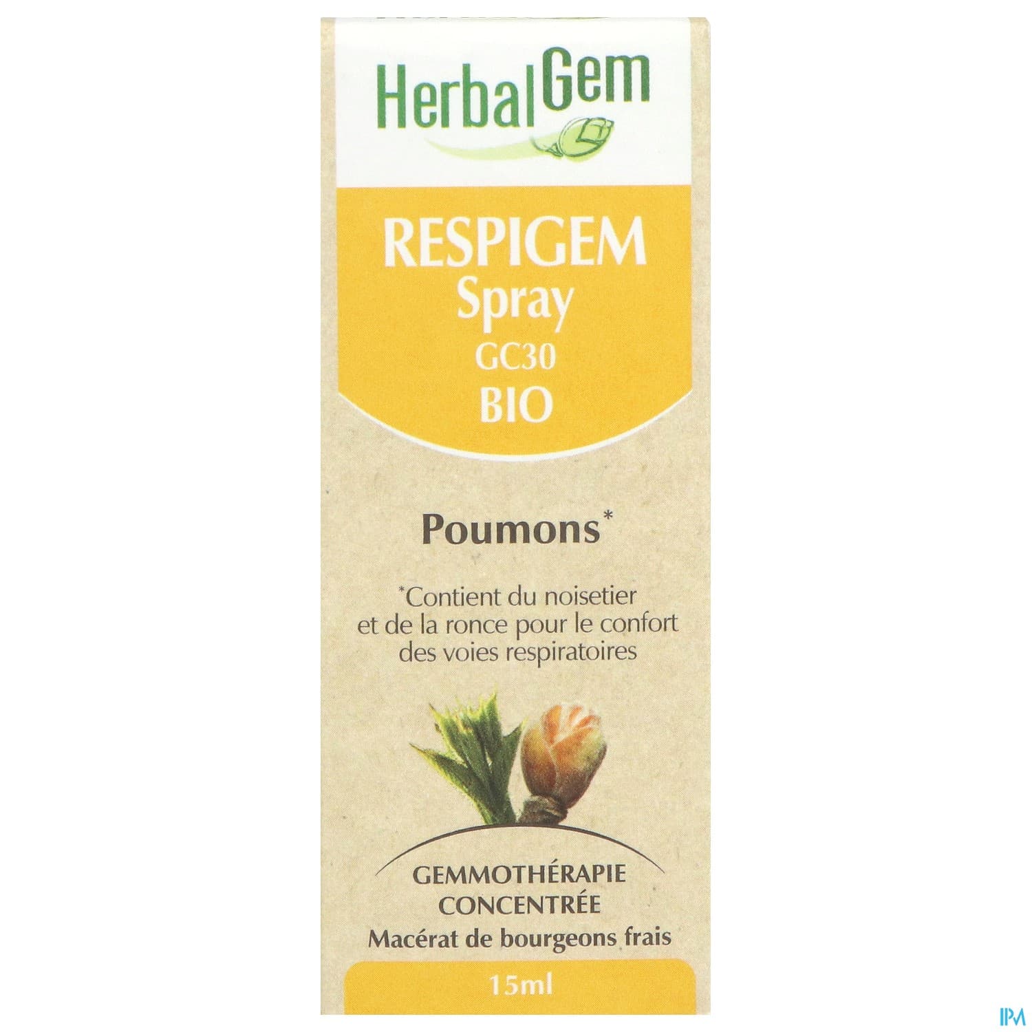 Herbalgem Respigem Gc30 Poumons Bio Spray 15ml