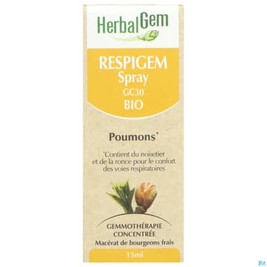 Herbalgem Respigem Gc30 Poumons Bio Spray 15ml