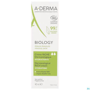 A-DERMA BIOLOGY CR RICH DERMA 40ML