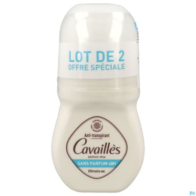 Roge Cavailles Deodorant Sans Parfum 48h Roll On 50ml X2