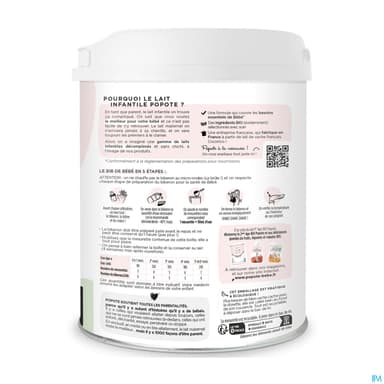 POPOTE 1ER AGE LAIT PDRE BIO 800G