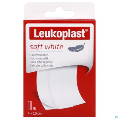 LEUKOPLAST SOFT WHIT PANS 10X4CM 5
