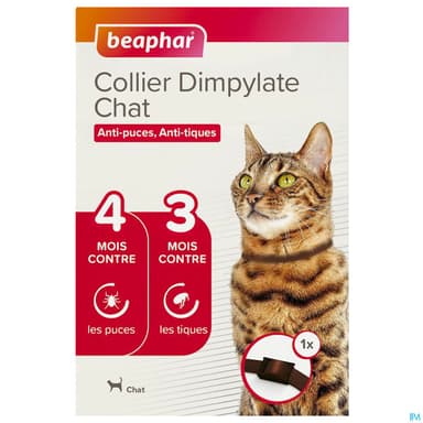 Beaphar Collier Dimpylate Chat Anti-puces Et Tiques Marron